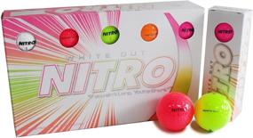 img 1 attached to ⛳️ USGA Approved Nitro White Out Long Distance Golf Balls (15PK) - High Velocity 70 Compression - Multi-color - Total of 15 Balls - Suitable for All Levels of Play