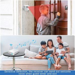 img 1 attached to 🔔 ChunHee Motion Sensor Doorbell Indoor: Store Entry Alert Chime, Mailbox Sensor Buzzer, Elderly/Kids Monitor Motion Detect Alarm - 1 Detector with 1 Plug-in Receiver