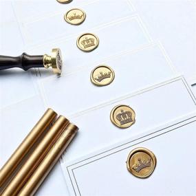 img 2 attached to 💌 UNIQOOO 12 Pack Metallic Antique Gold Glue Gun Sealing Wax Sticks – Ideal for Wax Seal Stamp on Wedding Invitations, Cards, Envelopes, Gifts, and more!