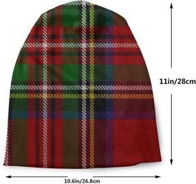 img 3 attached to 🏴 Scottish Plaid Royal Stewart Tartan Knit Beanie Hat Cap for Winter - Classic Colors, Cuffed Plain Skull Cap - Men's/Women's Winter Caps Hats