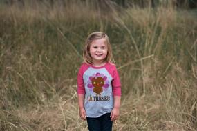 img 1 attached to Adorable Ate Apparel Little Turkey Thanksgiving Girls' 🦃 Clothing: Dress Your Little One for the Holiday Season!