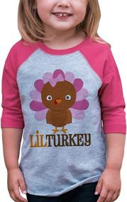 img 4 attached to Adorable Ate Apparel Little Turkey Thanksgiving Girls' 🦃 Clothing: Dress Your Little One for the Holiday Season!