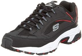 img 1 attached to Skechers Sport Stamina Cutback Sneaker - Black/Red: Boost Your Performance!