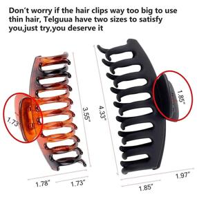 img 3 attached to Large Non-Slip Hair Claw Clips for Women - Matte Finish, Perfect for Thin and Thick Hair - Strong Hold, Set of 6 Packs in 2 Sizes