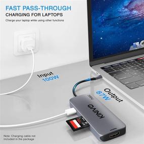 img 1 attached to Kinivo 710UC USB-C Hub - 7 Ports, 3 USB 3.0, HDMI, 100W PD, SD & TF Card Readers - Compatible with MacBook Pro 13/15 (Thunderbolt 3), 2018 Mac Air, Chromebook, XPS, Samsung Galaxy S8/S9/S10 etc