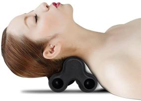 img 1 attached to Portable Cervical Neck &amp; Back Acupressure Massager - Non-Electric for Boosting Blood Circulation, Alleviating Pain, and Relaxing Muscles (Black)