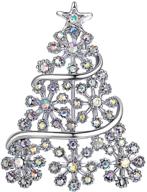 ❄️ блестящая брошь focuslook со сверкающим снежинкой: элегантное украшение для рождественской ёлки и венка для женщин и девочек. логотип