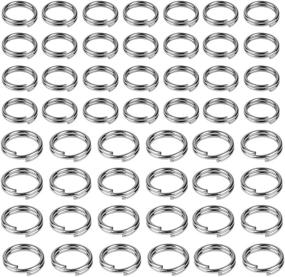 img 4 attached to 🔑 Versatile Stainless Steel Split Rings: Organize and Decorate Your Keys with HUIHUIBAO 200-Piece Set, in 8mm and 10mm Sizes