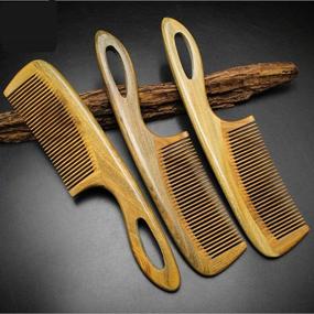 img 2 attached to Natural Sandalwood Wood Comb Handmade