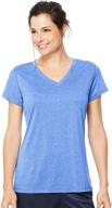 hanes sport women's heathered performance v-neck tee - stylish and functional activewear for women logo