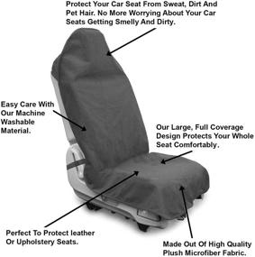 img 3 attached to Waterproof Sweat Towel Car Seat Cover For Post Gym Workout