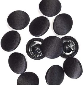 img 3 attached to 👔 Classic Black Tuxedo Buttons: 30L Sewing Shank Buttons, 0.75in (19mm), Satin Covered - Pack of 12