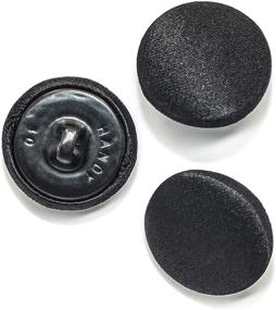 img 2 attached to 👔 Classic Black Tuxedo Buttons: 30L Sewing Shank Buttons, 0.75in (19mm), Satin Covered - Pack of 12