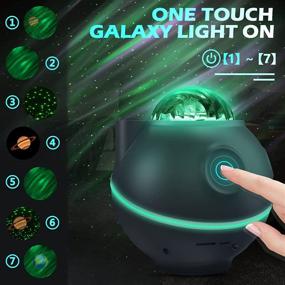 img 2 attached to 🌌 Star Projector with Remote Touch Control - Galaxy Aurora Planets Night Light, Nebula Color Changing Lamp, Bluetooth Speaker - Perfect Gift for Kids, Adults