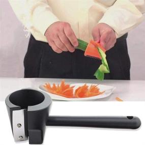 img 1 attached to TXIN Carrot Curler and Peeler, Black Carrot Spiralizer for Shredding & Spiralizing Root Vegetables and Fruits - Garnishing Tool with Sharpener