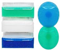 👶 bathing baby sponge, ultra soft cradle cap brush, silicone massage combs (5-pack) - enhanced for seo logo