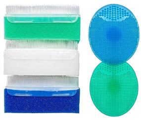 img 4 attached to 👶 Bathing Baby Sponge, Ultra Soft Cradle Cap Brush, Silicone Massage Combs (5-pack) - Enhanced for SEO