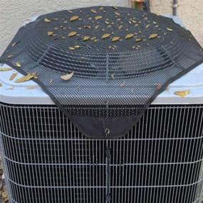 img 2 attached to 🌿 Outdoor Mesh Air Conditioner Covers for Central AC Units - All Season Leaf Guard Cover for Compressor