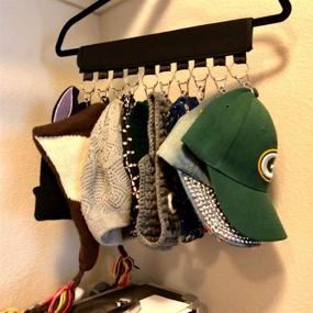 img 1 attached to 🧢 2Pack Cap Organizer Hanger with 20 Clips - Keep Your Hats Tidy and Clean!