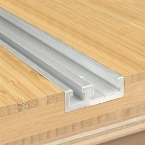 img 1 attached to Enhanced Woodworking T-Track Miter Track Combo - 32” Dual Aluminum Rail in Sleek Grey