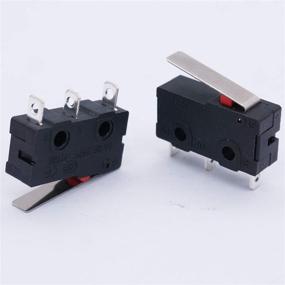 img 1 attached to 🔘 Twidec / 10-Pack Mini Micro Limit Switch 5A 125 250V AC SPDT 1NO 1NC Short Lever Arm Switch Snap Action Button Type 3 Pins KW11-3Z02