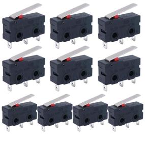 img 3 attached to 🔘 Twidec / 10-Pack Mini Micro Limit Switch 5A 125 250V AC SPDT 1NO 1NC Short Lever Arm Switch Snap Action Button Type 3 Pins KW11-3Z02