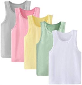 img 1 attached to 🎀 Soft Cotton Girls' Camisole Tank Top for Toddlers - Bossail Kids Camis
