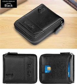 img 3 attached to 👜 Premium Admetus Cowhide Leather Zipper Men's Accessories: Wallets, Card Cases & Money Organizers