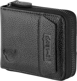 img 4 attached to 👜 Premium Admetus Cowhide Leather Zipper Men's Accessories: Wallets, Card Cases & Money Organizers