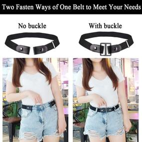 img 2 attached to Buckle Adjustable Invisible Elastic Stretch Women's Accessories