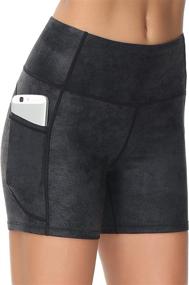 img 2 attached to Dragon Fit High Waist Yoga Shorts: Tummy Control with 2 Side Pockets for Women - Ideal for Running, Home Workouts & More!