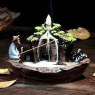 🏯 ceramic backflow censer home decor - guilin scenery incense holder logo