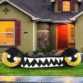 img 2 attached to 👻 14 FT Halloween Inflatable Outdoor Double Yellow Eyes with Teeth - GOOSH Blow Up Yard Decoration with LED Lights for Holiday, Party, Yard, Garden - Clearance Sale!