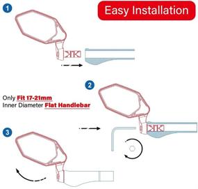 img 1 attached to MEACHOW 2021 Новое зеркало для велосипеда с законцовкой руля - кристальное стекло автомобильного класса UHD для электровелосипедов - зеркала заднего вида с устойчивым к царапинам, безопасные (серебро, левая сторона) - ME-022LS