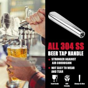 img 2 attached to MRbrew Upgraded Beer Tap Handle: Heavy Duty Stainless Steel Faucet for Standard 🍺 American 3/8'' Threading Kegerator Tower, Stout Nitro Draft Beer Tap - Perfect for Home Brewing