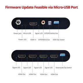 img 1 attached to SIIG 1x4 HDMI 2.0 Разветвитель 4K 60Гц с экстрактором аудио и автоматическим масштабированием - HDMI 2.0а HDCP 2.2, 18 Гбит/с, 4:4:4, 3D, EDID - 1 вход 4 выхода (CE-H24Y11-S1)