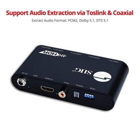 img 2 attached to SIIG 1x4 HDMI 2.0 Разветвитель 4K 60Гц с экстрактором аудио и автоматическим масштабированием - HDMI 2.0а HDCP 2.2, 18 Гбит/с, 4:4:4, 3D, EDID - 1 вход 4 выхода (CE-H24Y11-S1)