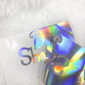 img 2 attached to 🌈 Holographic Permanent Vinyl - 16 Sheets 12x12 - Adhesive Glossy and Waterproof Vinyl Sheet for Cutting Machines