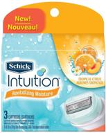 🍊 revitalizing moisture refill cartridges - schick intuition tropical citrus, 3-count logo