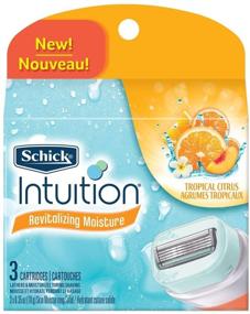 img 1 attached to 🍊 Revitalizing Moisture Refill Cartridges - Schick Intuition Tropical Citrus, 3-Count