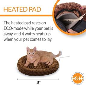 img 3 attached to 🐱 Heated Thermo-Kitty Fashion Splash Cat Bed by K&amp;H PET PRODUCTS - Orthopedic Foam Base, Over-Stuffed Bolsters, Machine Washable - Available in Multiple Sizes & Colors