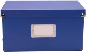 img 2 attached to 📦 Snap-N-Store Vinyl Record Storage Box - Classic Blue - Pack of 1 - 8.25 x 7.5 x 14.5 Inches - 7 Inch Case with Lid