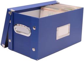 img 3 attached to 📦 Snap-N-Store Vinyl Record Storage Box - Classic Blue - Pack of 1 - 8.25 x 7.5 x 14.5 Inches - 7 Inch Case with Lid