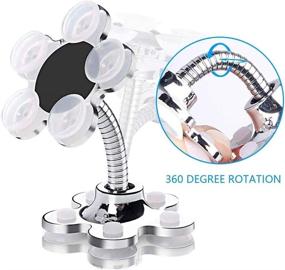 img 4 attached to 360 Degree Rotate Suction Phone Holder - Easy to Install & Use - Strong, Flower-Shaped Holder for Car and Home - Golden GPS Holders