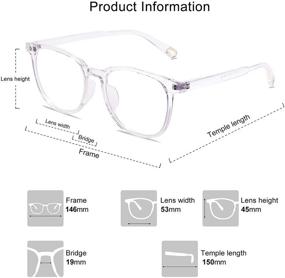 img 2 attached to 👓 SOJOS SJ5077 Square Blue Light Blocking TR90 Glasses: Prescriptionable Eyewear Frame