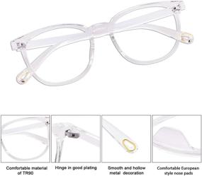 img 1 attached to 👓 SOJOS SJ5077 Square Blue Light Blocking TR90 Glasses: Prescriptionable Eyewear Frame