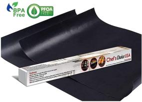 img 3 attached to 🔥 BPA &amp; PFOA Free Teflon Non-Stick Oven Liners - 2 Pack of XL Pan Liners (17x25 inches) + Stove Top Liner - Ideal for Electric, Gas, Microwave, and Toaster Ovens - Heavy Duty Use (2 Pieces, 17 x 25)