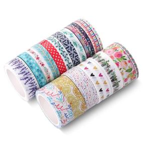 img 4 attached to 🌸 Mr. Pen Washi Tape Set: 21 Pcs of Floral Decorative Tape for Bullet Journaling, Bible Journaling, and Crafts