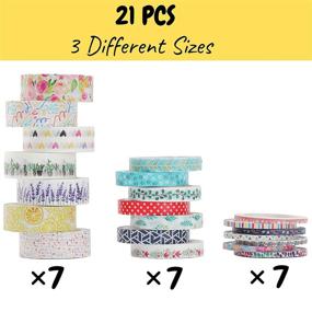 img 2 attached to 🌸 Mr. Pen Washi Tape Set: 21 Pcs of Floral Decorative Tape for Bullet Journaling, Bible Journaling, and Crafts