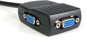 img 1 attached to 🖥️ Видеоразветвитель StarTech.com VGA - с питанием через USB - разрешение до 2048x1536 - двойной порт для разделения VGA монитора (ST122LE) черного цвета